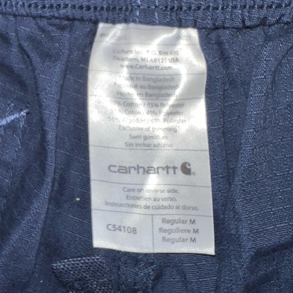 Carhartt Cargo Pants Navy Blue Men’s Size Medium - Picture 7 of 8